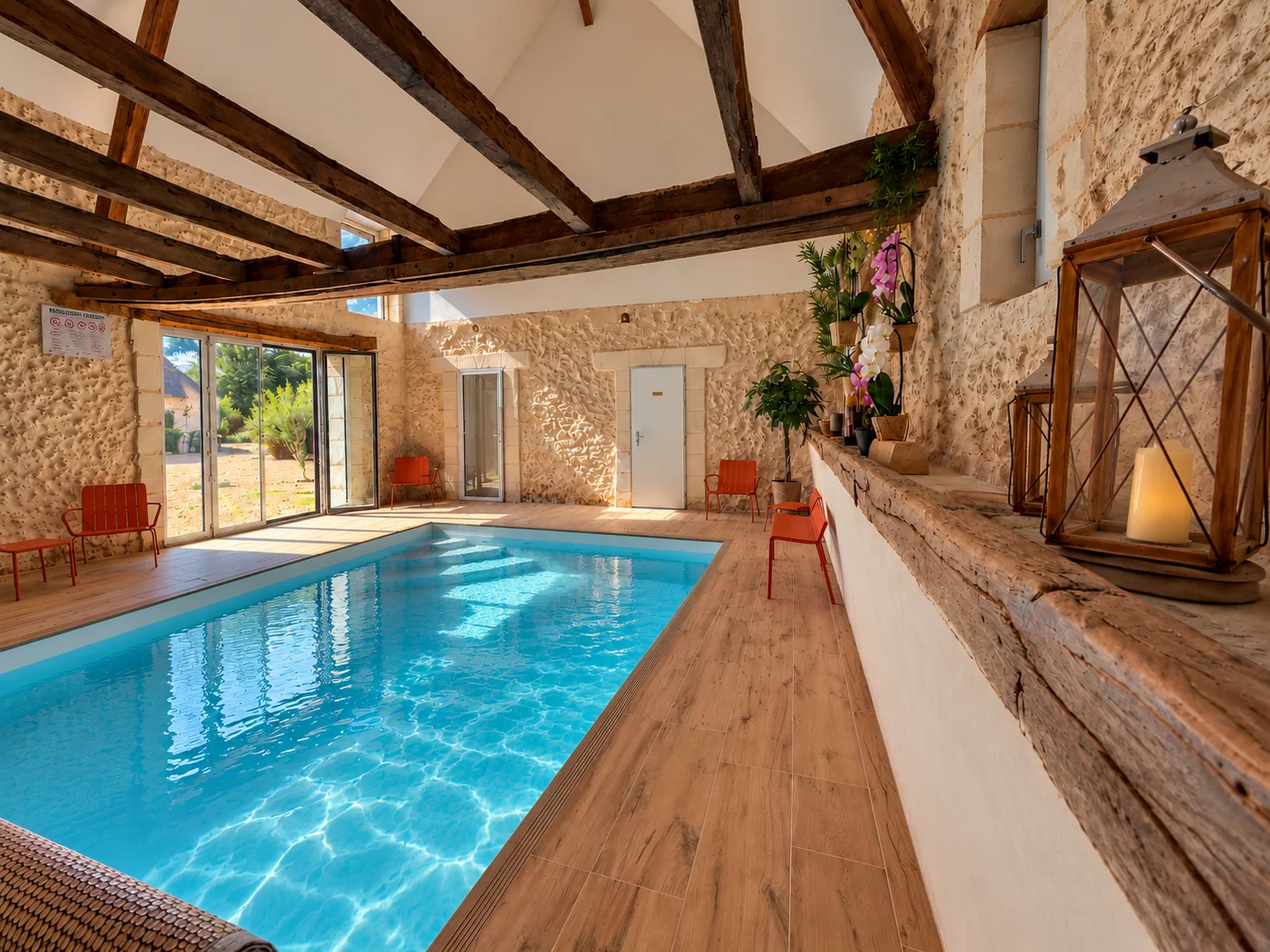 Gîte familial avec une grande piscine en Touraine
